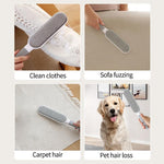 Pet Hair Remover Lint Rollers Brushes Clothes Hairball Remover Brush Dust Sticky Cleaner Fur Clean Pet Hair Tools Reusable Pet Hair Remover with Self-Cleaning Base Pet Hair Double Sided Brush