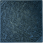 Zombie eMat - Enrichment Lick Mat for Dogs and Cats | Halloween Skull Design | SodaPup